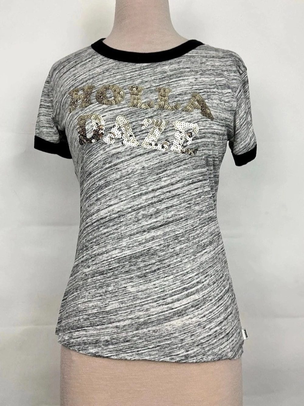 Victoria’s Secret PINK Holla Daze Holliday Bling Short Sleeve Tee Size Small